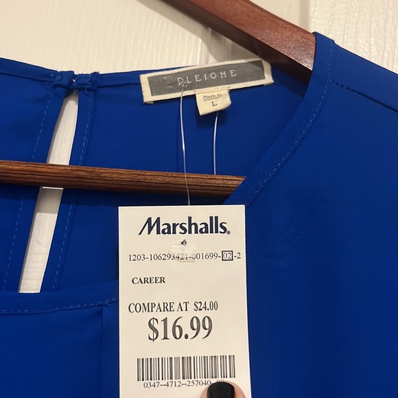 NWT  Pleione blue blouse large - Picture 2 of 5